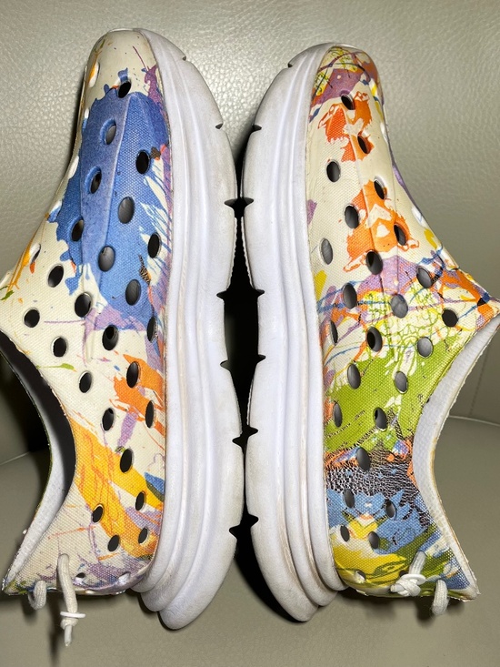 Kane Revive Rainbow Splatter Paint Active Recovery Slip On Shoes M7 W9 main image 5